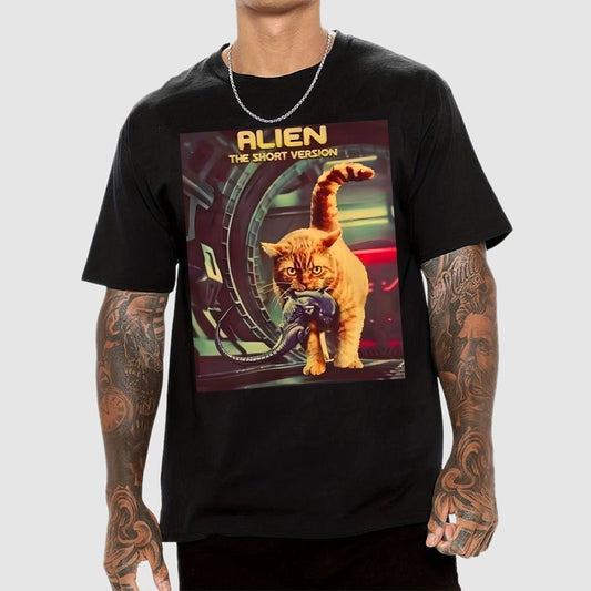 Mystery Cat Heavy Geek T-Shirt