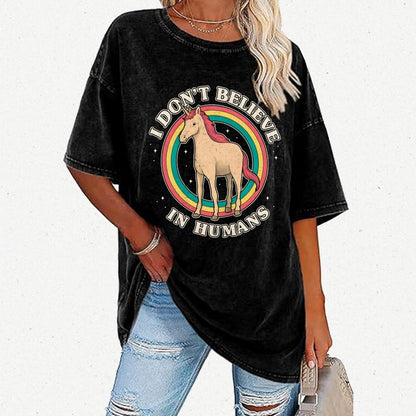 I Don't Believe In Humanity. Vintage Distressed T-shirt