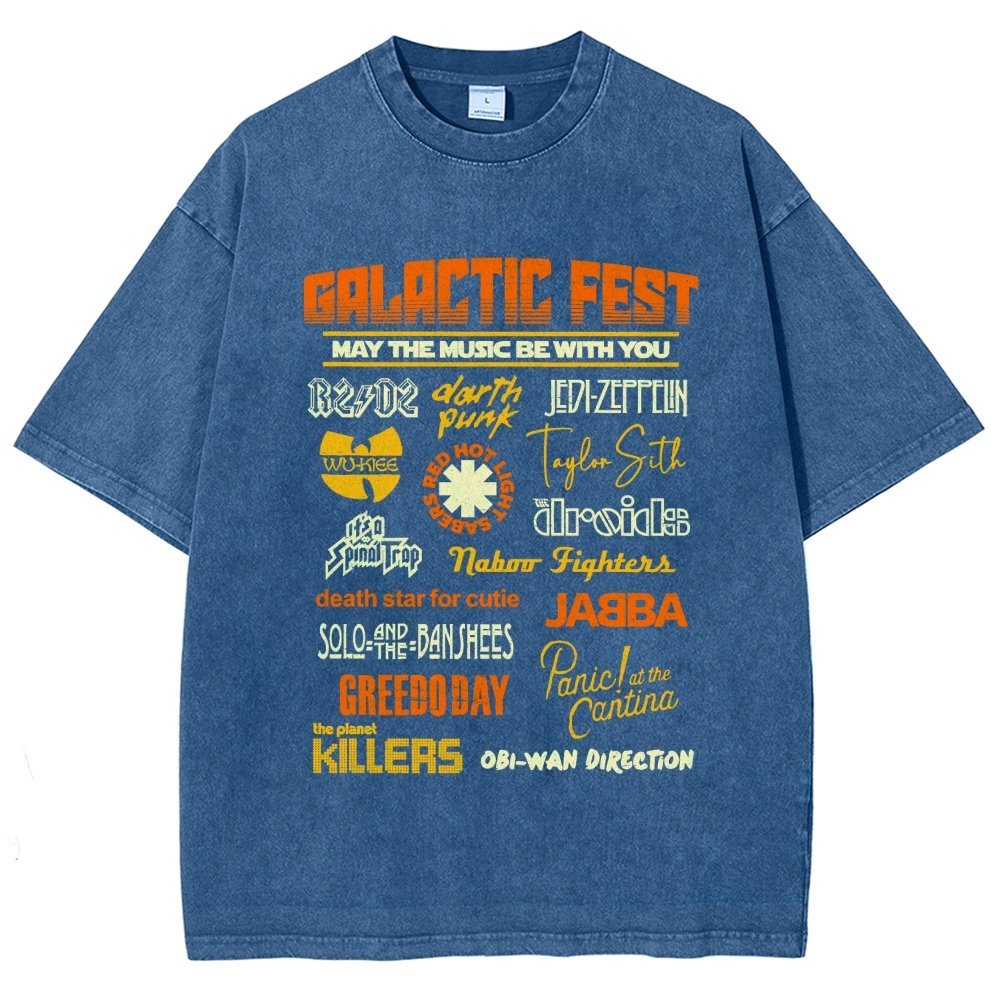 Galactic Fest Vintage Distressed T-shirt