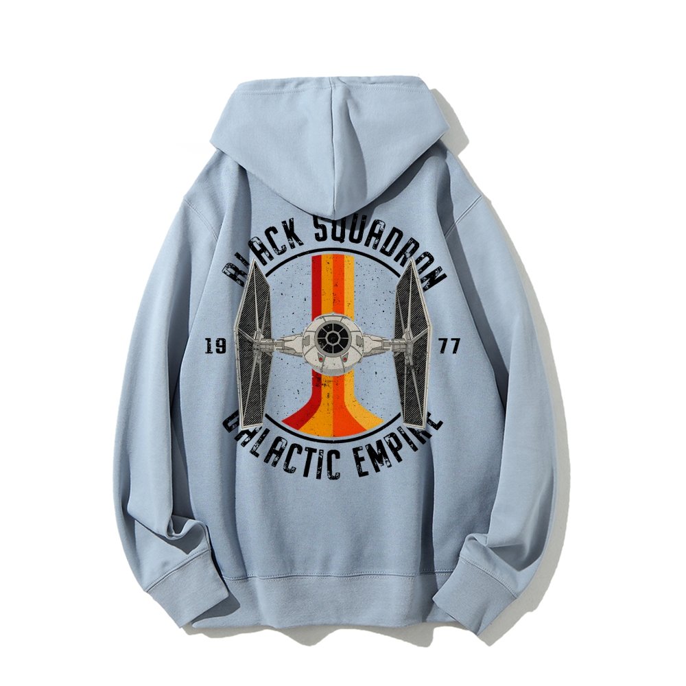 Vintage Squadron Printed Back Unisex Cotton Hoodie
