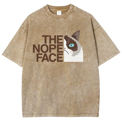 The Nope Face Vintage Distressed T-shirt