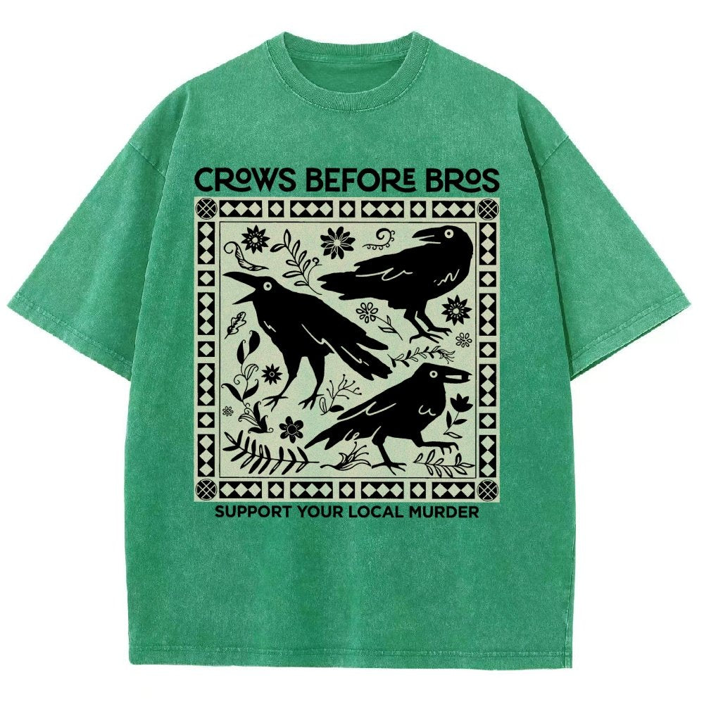 Crows Before Bros Vintage Distressed T-shirt