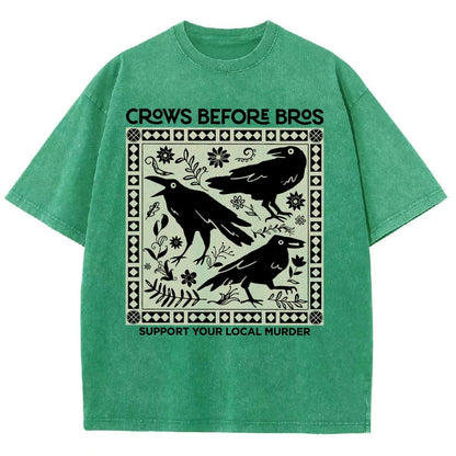 Crows Before Bros Vintage Distressed T-shirt