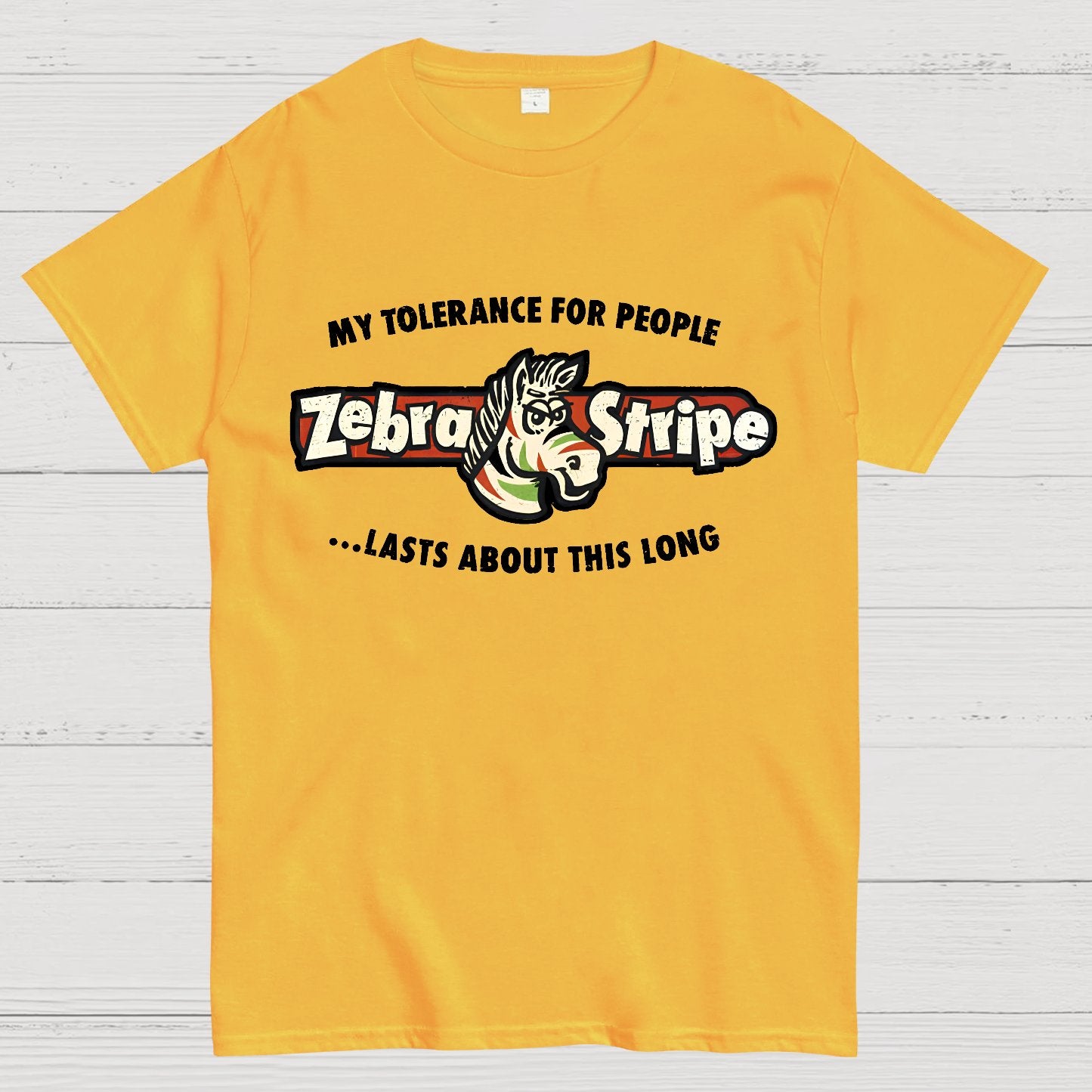 Zebra Fruit Stripe Gum Geeky T-Shirt