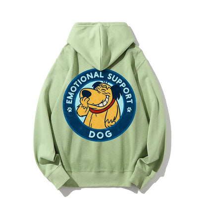 Dog Support Or Not? Printed Back Unisex Cotton Hoodie
