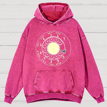 Rotary Dial Vintage Funny Nerd Vintage Distressed Hoodie