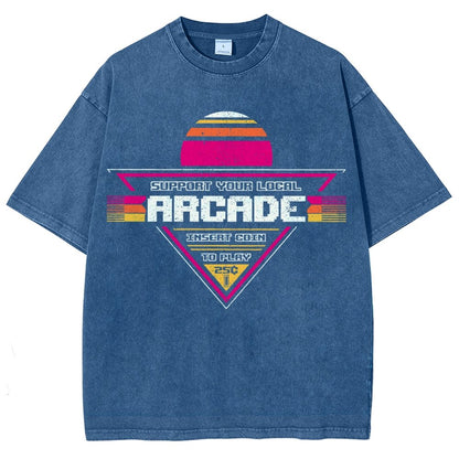 Support Your Local Arcade Vintage Distressed T-shirt