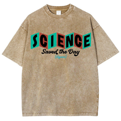 Science Saved the Day Vintage Distressed T-shirt