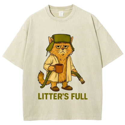 Litter’s Full Cat Vintage Distressed T-shirt