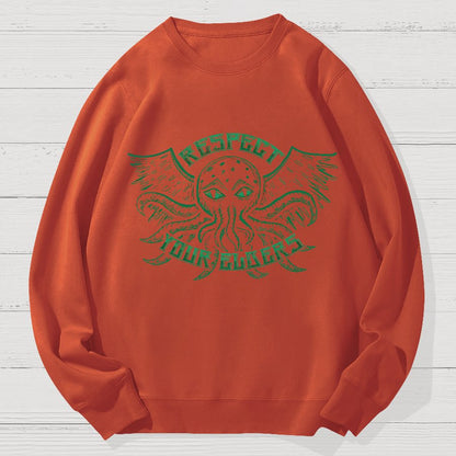 Respect Your Elder Gods Geek Cotton Sweatshirt