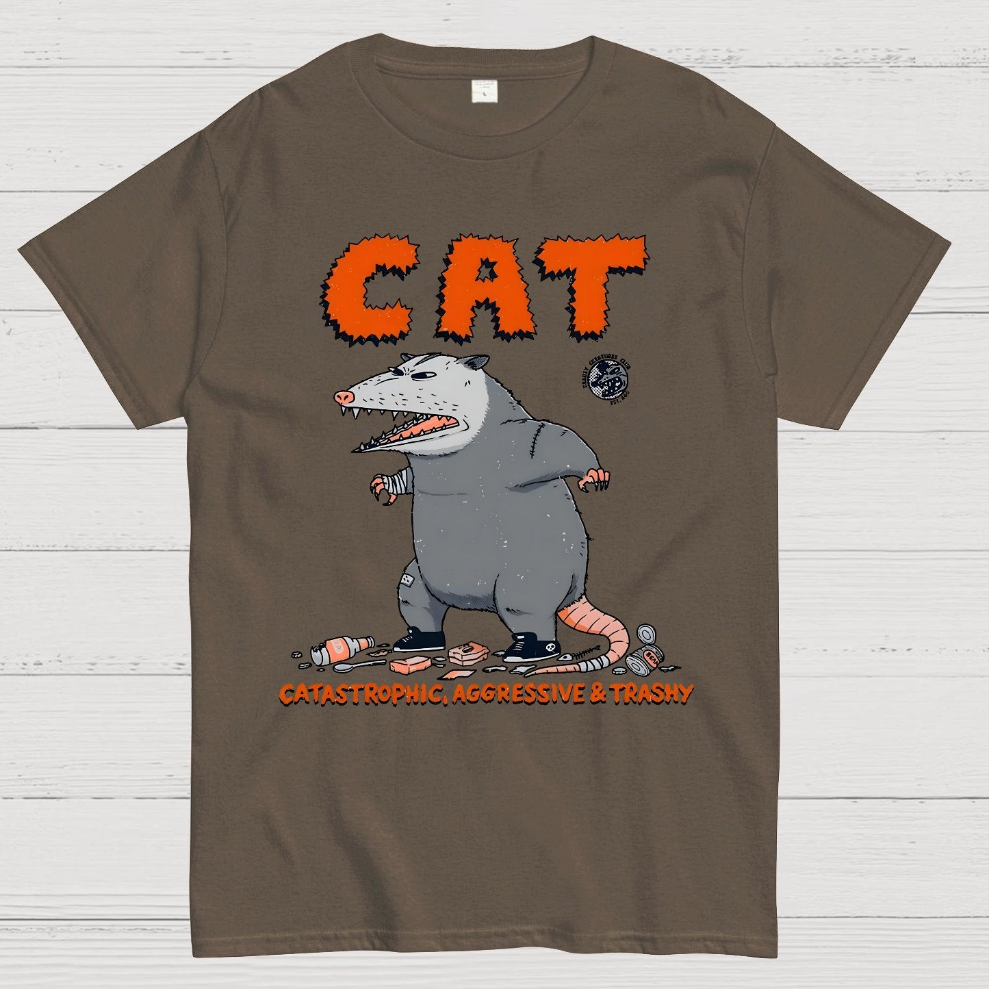 Cat Catastrophic Aggressive Trashy Geek T-Shirt