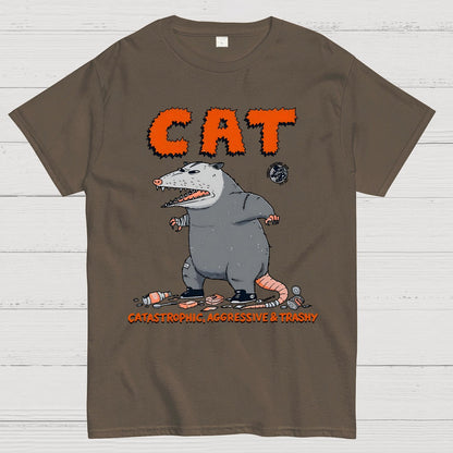 Cat Catastrophic Aggressive Trashy Geek T-Shirt