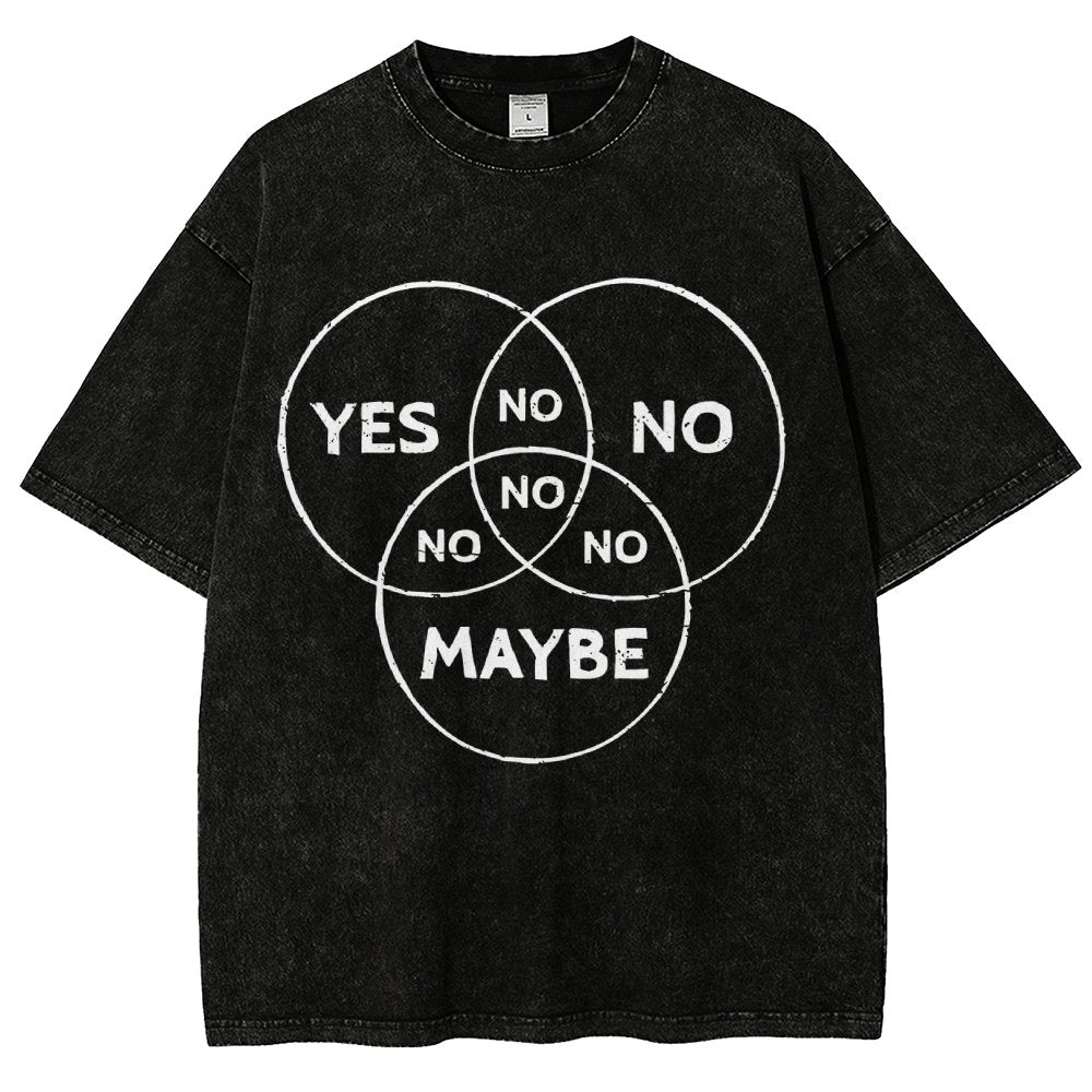 Venn In Doubt, say no. Vintage Distressed T-shirt