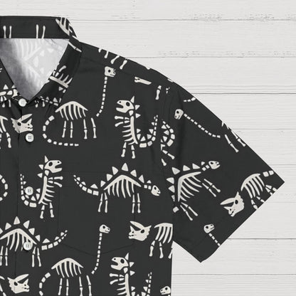 Dinosaur skeleton pattern Geek Hawaiian Shirt