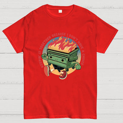 Flaming Dumpster Nerdy T-Shirt