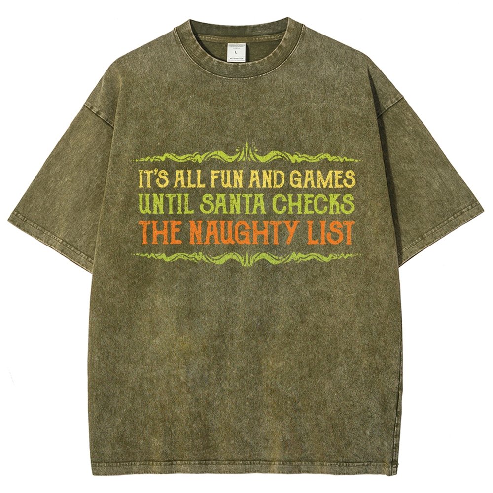 The Naughty List Vintage Distressed T-shirt