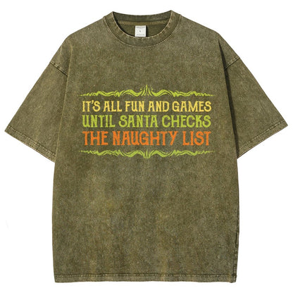 The Naughty List Vintage Distressed T-shirt
