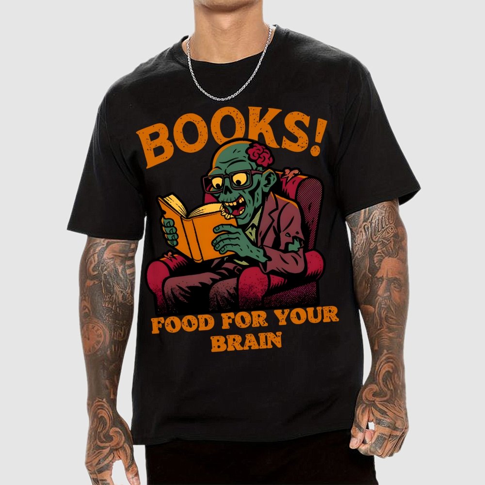 Books! Food For Your Brain Geek T-Shirt