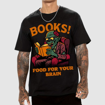 Books! Food For Your Brain Geek T-Shirt