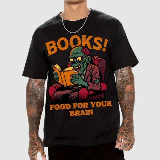 Books! Food For Your Brain Geek T-Shirt