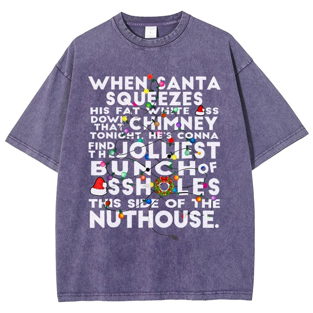 Christmas Vacation Jolly Group Vintage Distressed T-shirt