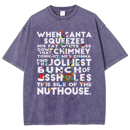 Christmas Vacation Jolly Group Vintage Distressed T-shirt