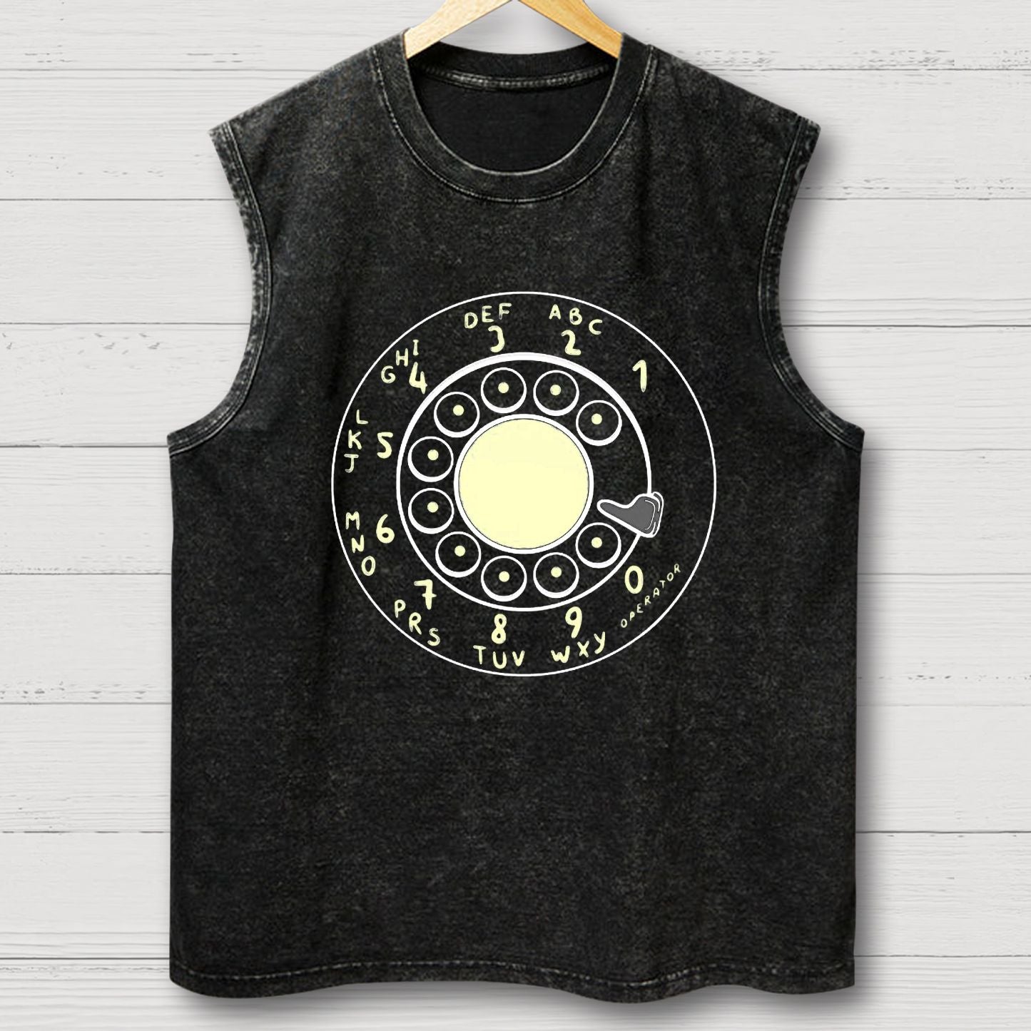 Rotary Dial Vintage Funny Vintage Distressed Washed Tank