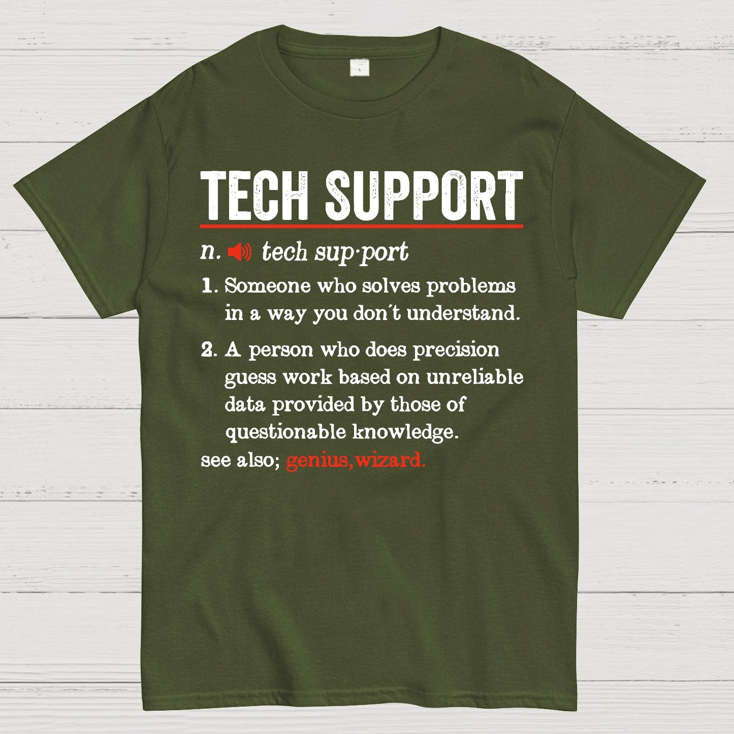 Tech Support Funny Definition Geek T-Shirt