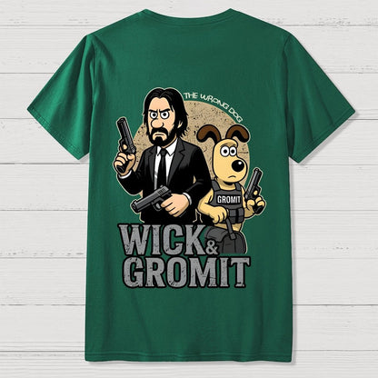 The Wrong Dog  Back Printing Geek T-Shirt