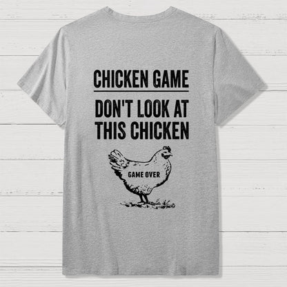 Chicken Game Nerd  Back Printing Geek T-Shirt