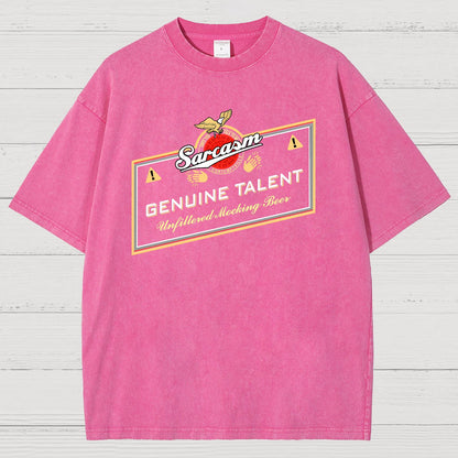 Sarcasm Genuine Talent Vintage Distressed T-shirt