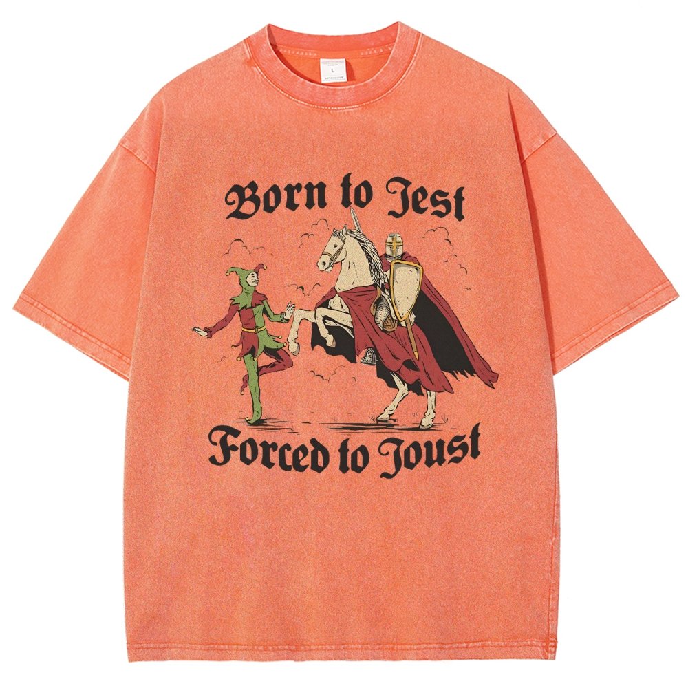Born To Jest Forced To Joust Vintage Distressed T-shirt