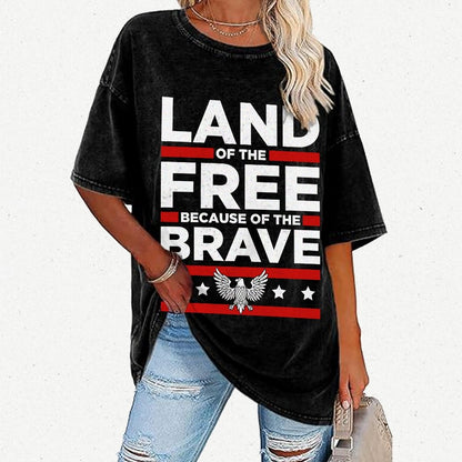 Because of the Brave Vintage Distressed T-shirt