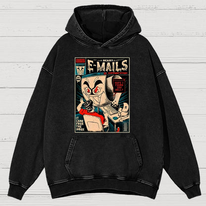 Scary E-Mails Vintage Distressed Hoodie