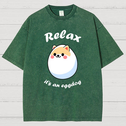 Relax it's an Eggdog Vintage Distressed T-shirt