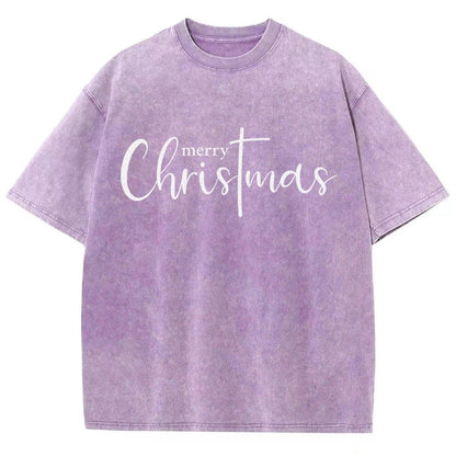 Merry Christmas .Christmas Cross Vintage Distressed T-shirt