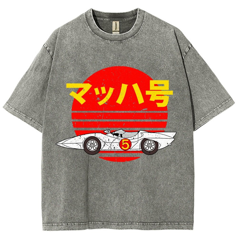 Mach 5 Retro  Vintage Distressed T-shirt