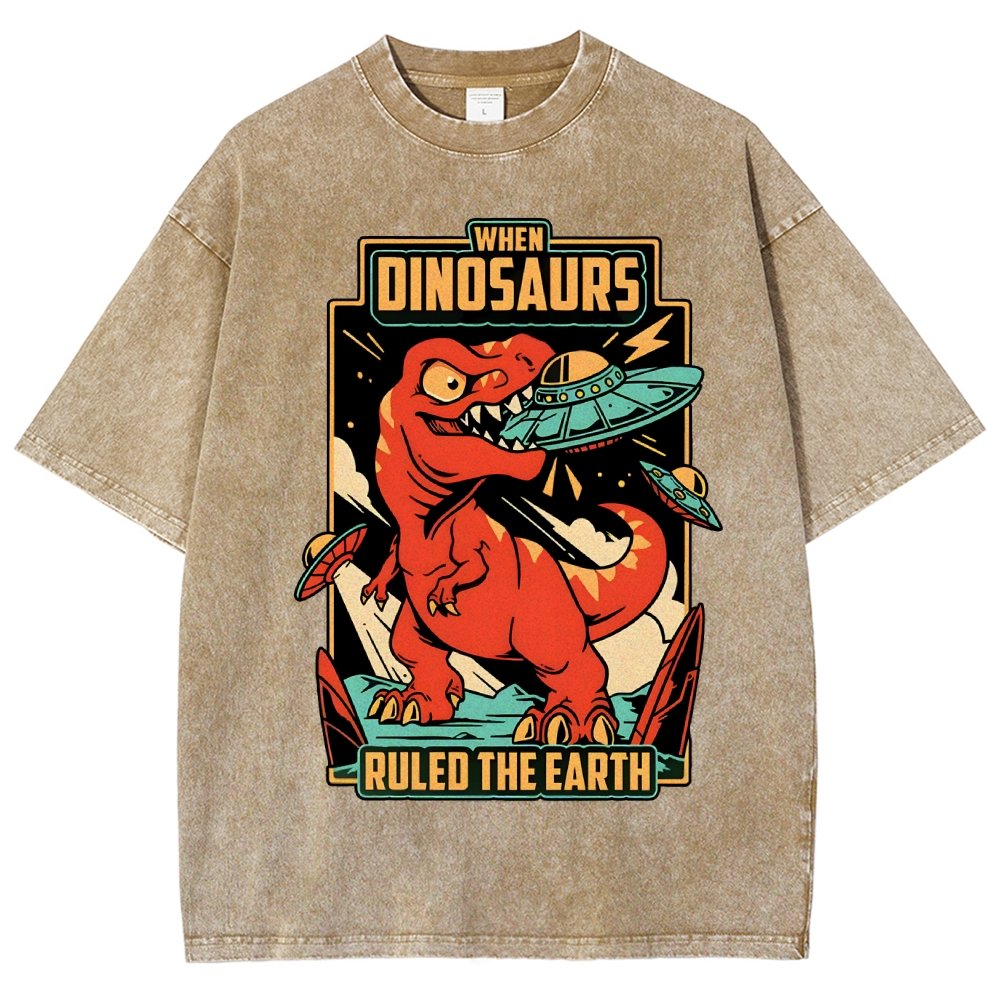 When Dinosaurs Ruled The Earth Vintage Distressed T-shirt