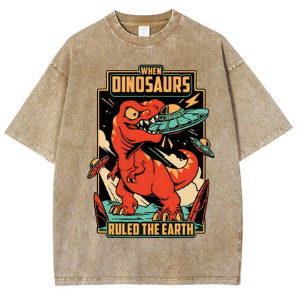 When Dinosaurs Ruled The Earth Vintage Distressed T-shirt