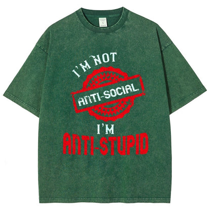 Anti-Stupid Vintage Distressed T-shirt