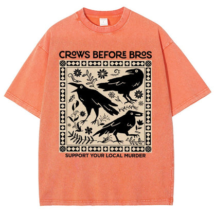 Crows Before Bros Vintage Distressed T-shirt