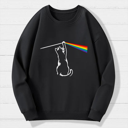 Funny Cat  Geek Cotton Sweatshirt