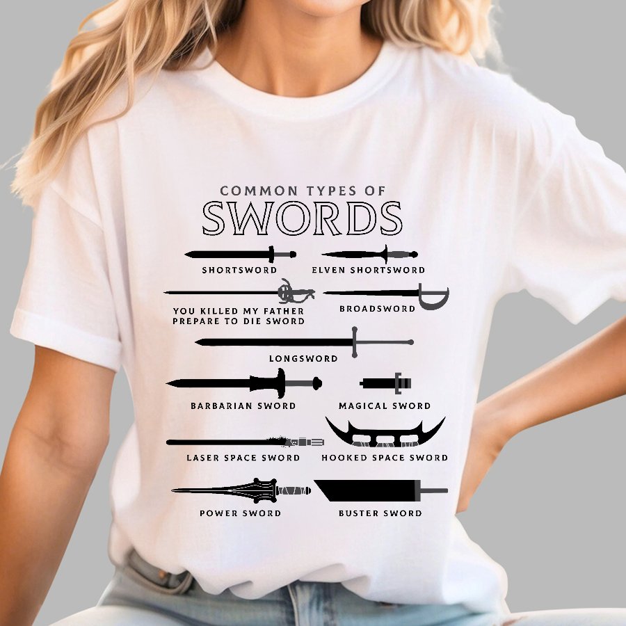 Common Types Of Swords Geek T-Shirt