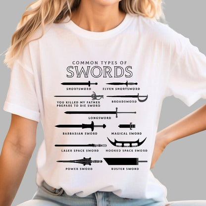 Common Types Of Swords Geek T-Shirt