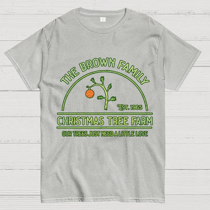 Vintage Christmas Tree Farm Geek T-Shirt