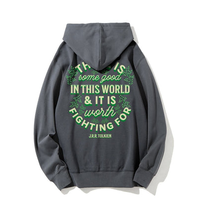 There is Some Good in This World Printed Back Unisex Cotton Hoodie