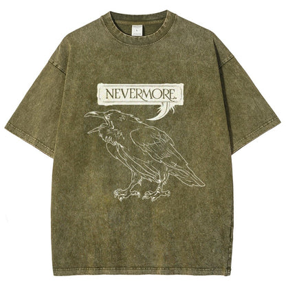 Nevermore Raven Vintage Distressed T-shirt