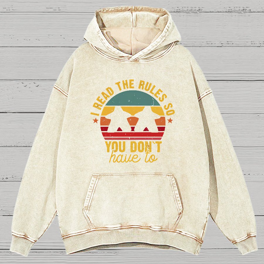 I Read The Rules So You Don't Have To ,Board Game Vintage Distressed Hoodie