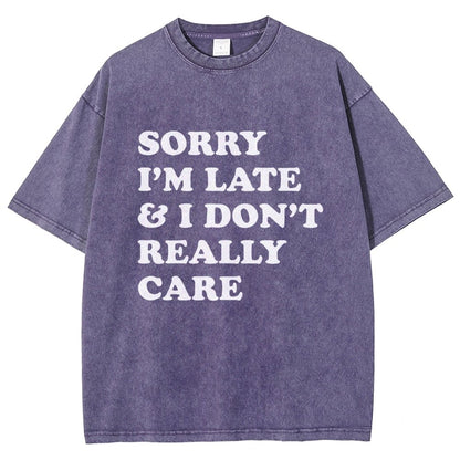 Sorry I'm Late Vintage Distressed T-shirt