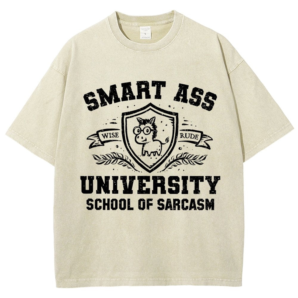 Smart Ass University Vintage Distressed T-shirt